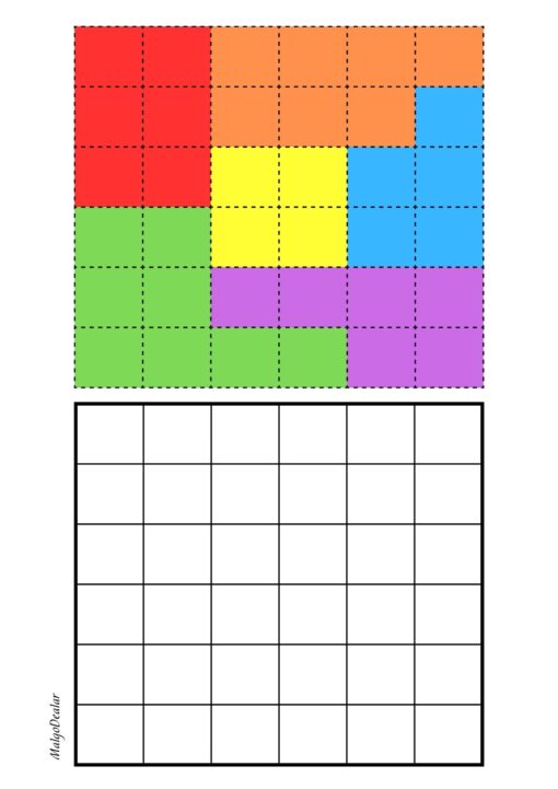 Bild av en enkel version av Tetrisinspirerat pussel med geometriska block.