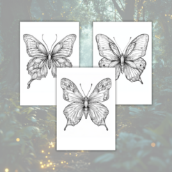 sagotanten fjärilar målarbilder
